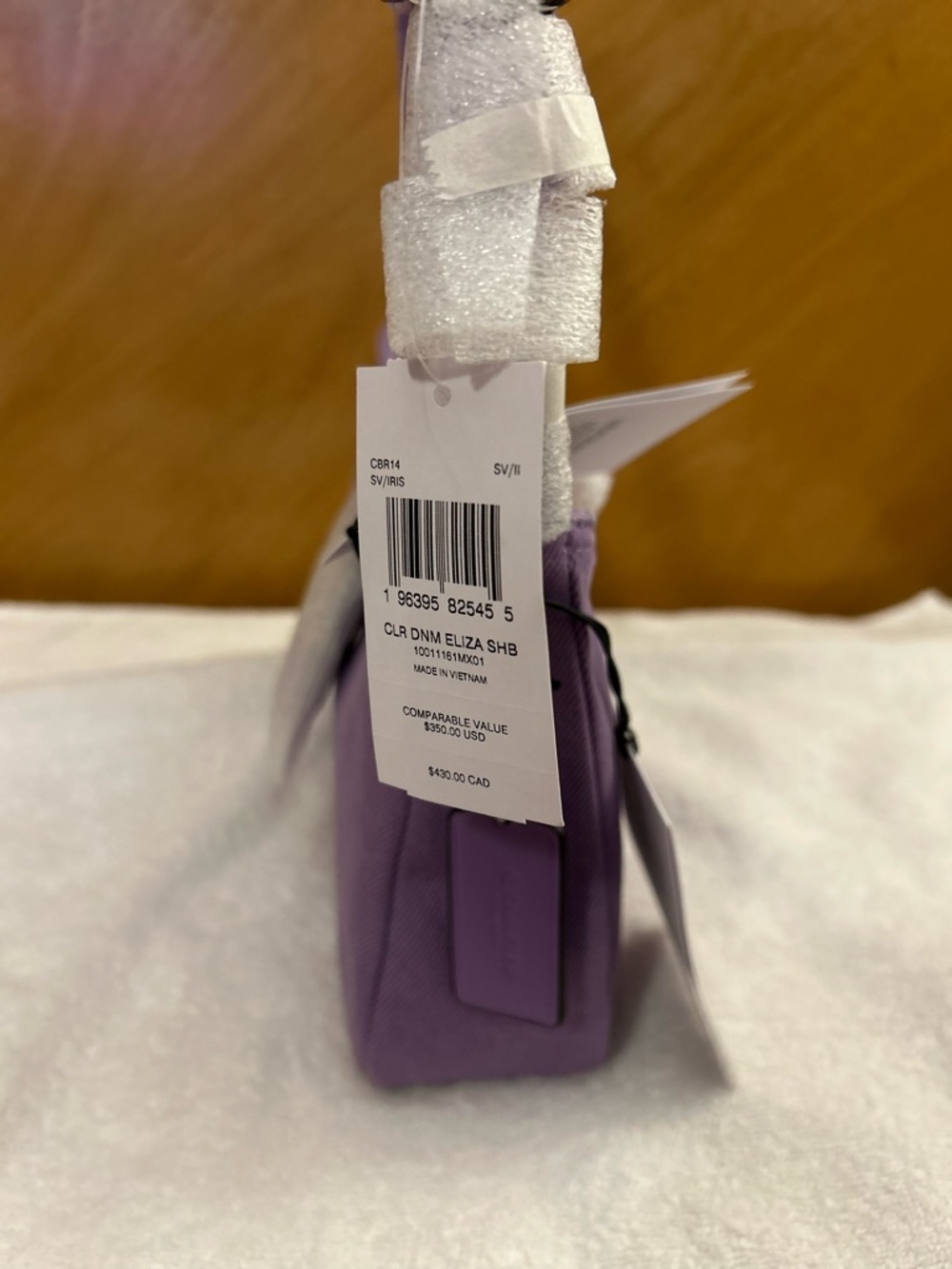 NWT COACH Eliza Shoulder Bag in Iris Purple Denim - Picture 7 of 8